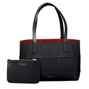 TEDDY BLAKE Alice Intrecciato Media - Black&Red